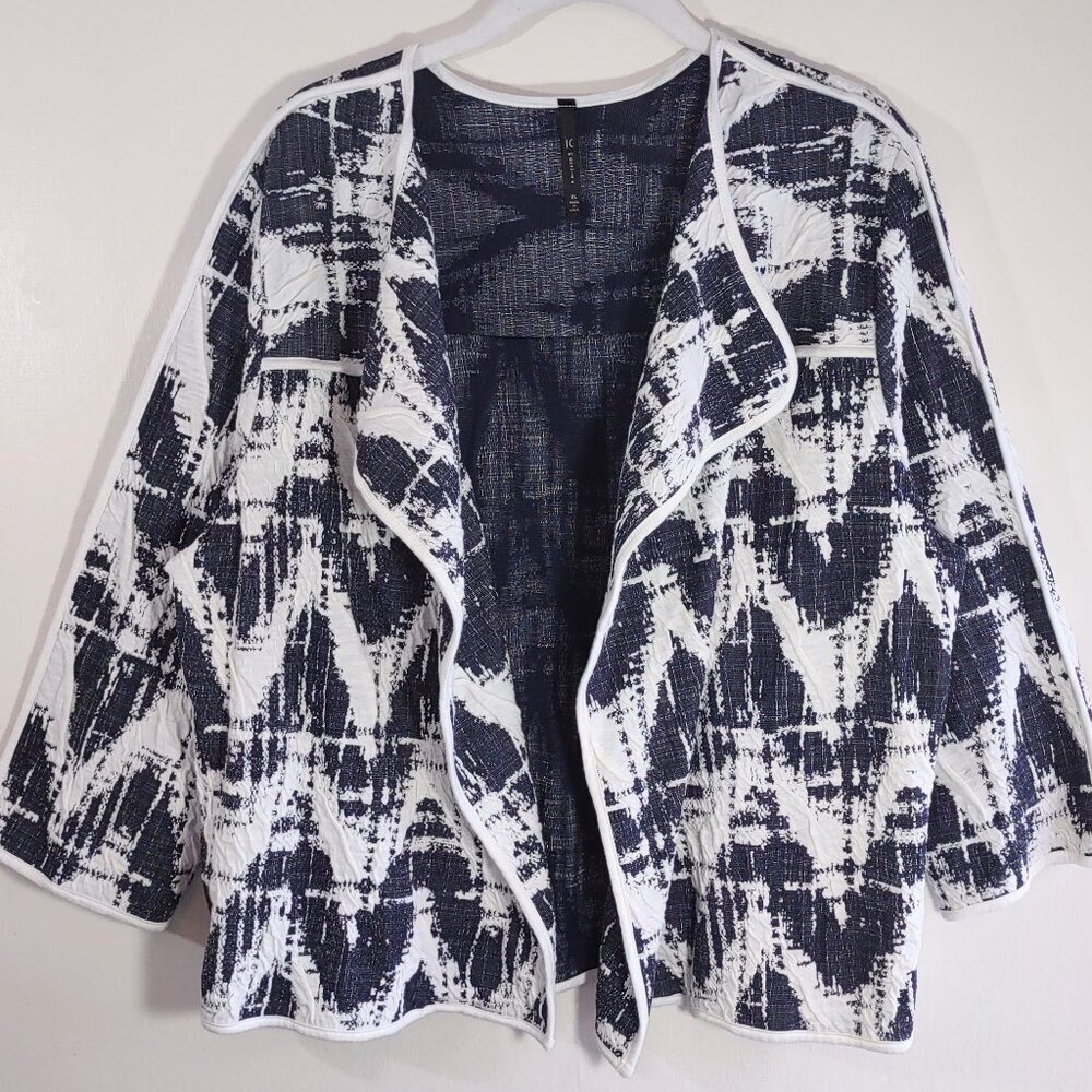 IC by Connie K Open Front Blazer Jacket Large/XL Artistic Modern Capsule